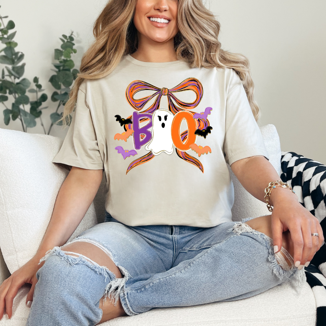 Coquette Halloween Boo T-shirt