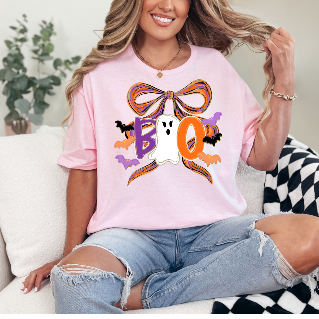 Coquette Halloween Boo T-shirt