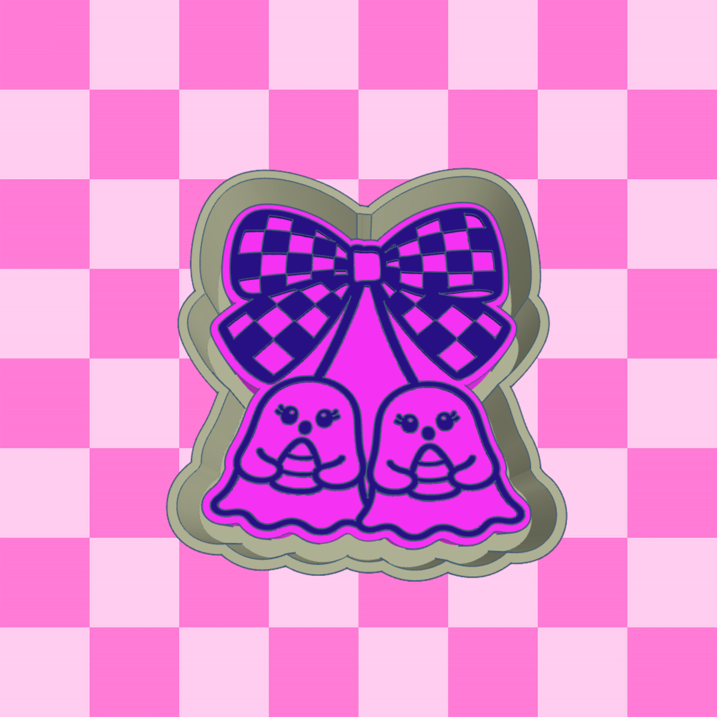 Checkered Bow Ghost Cherries