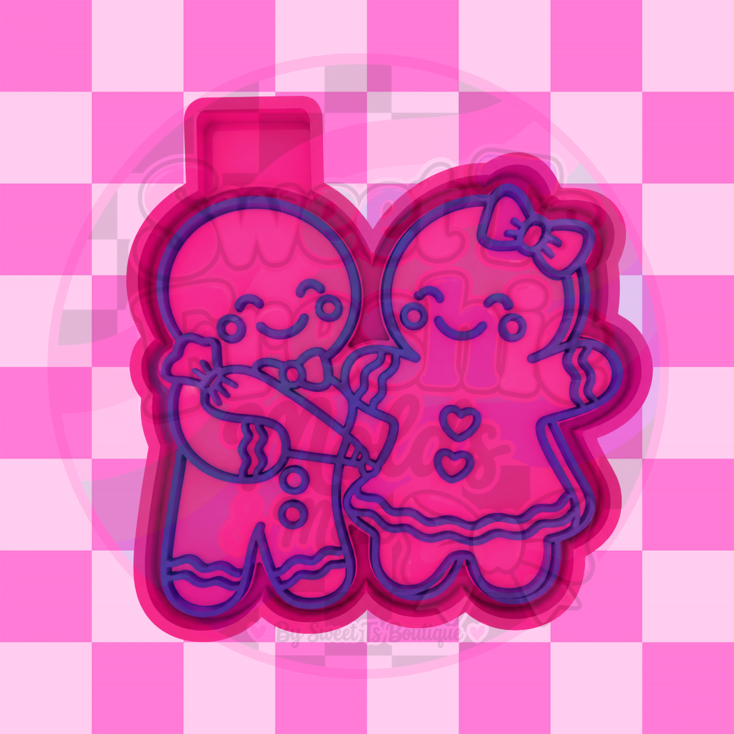 Sweet Gingerbread Couple Freshie Mold