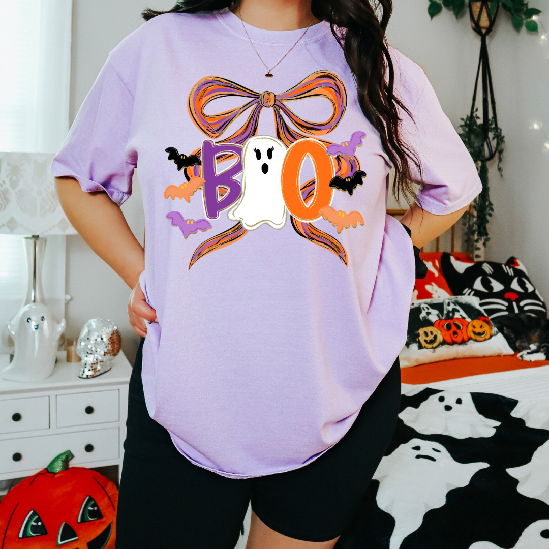 Coquette Halloween Boo T-shirt