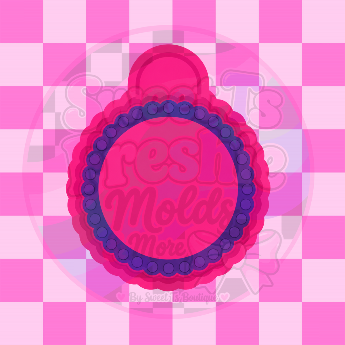 Scalloped 3.5 Cardstock Round Freshie Mold