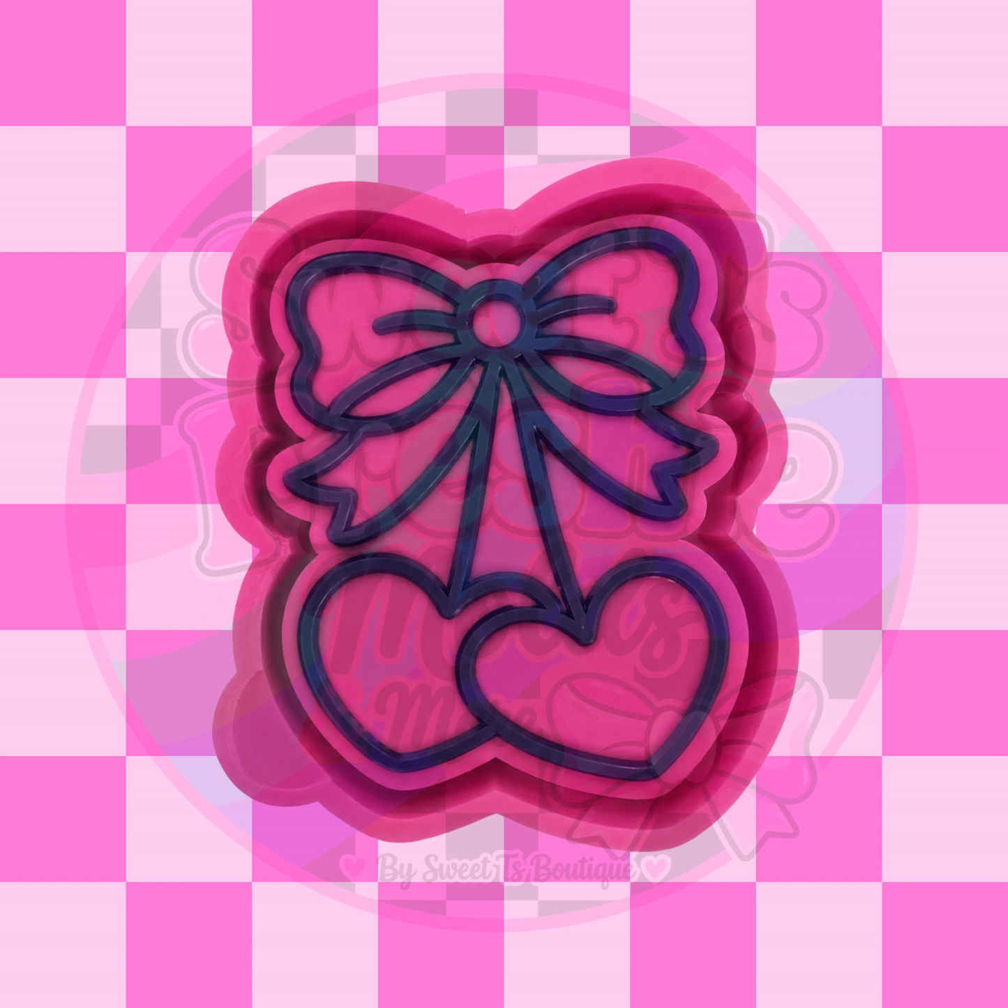 Bow with Heart Cherries Freshie Mold