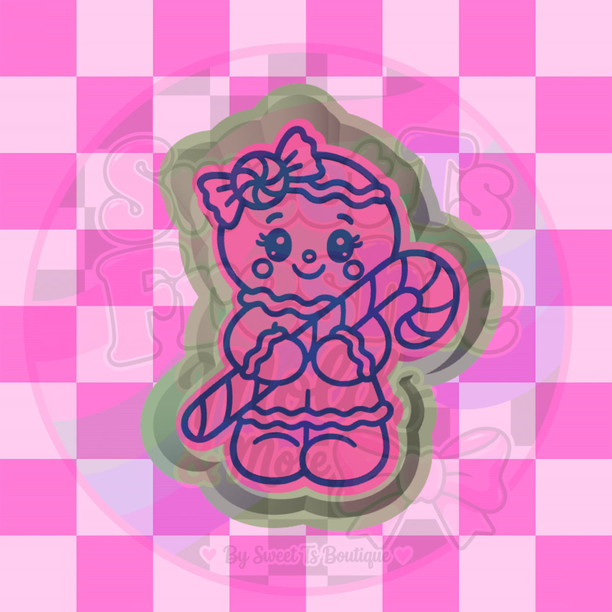 Candy Cane Cutie Freshie Mold