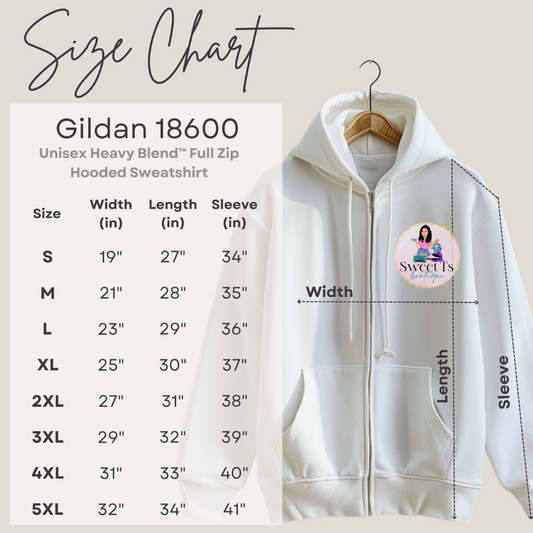 Custom Gildan Unisex Full Zip Hoodie