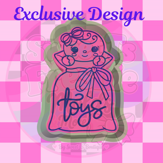 Gingerbread Girl in Toy Sack Freshie Mold (Exclusive Design)