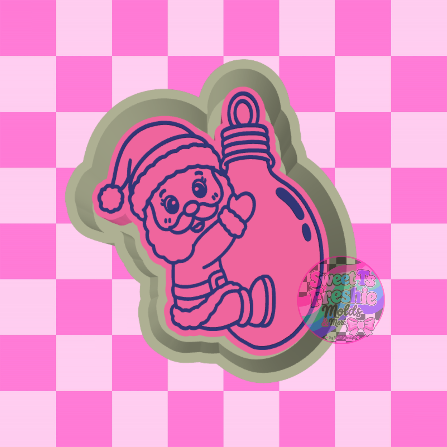 Hang on, Santa! Freshie Mold