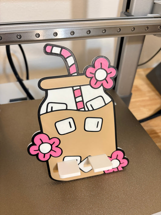 Cute Iced Coffee Phone Stand