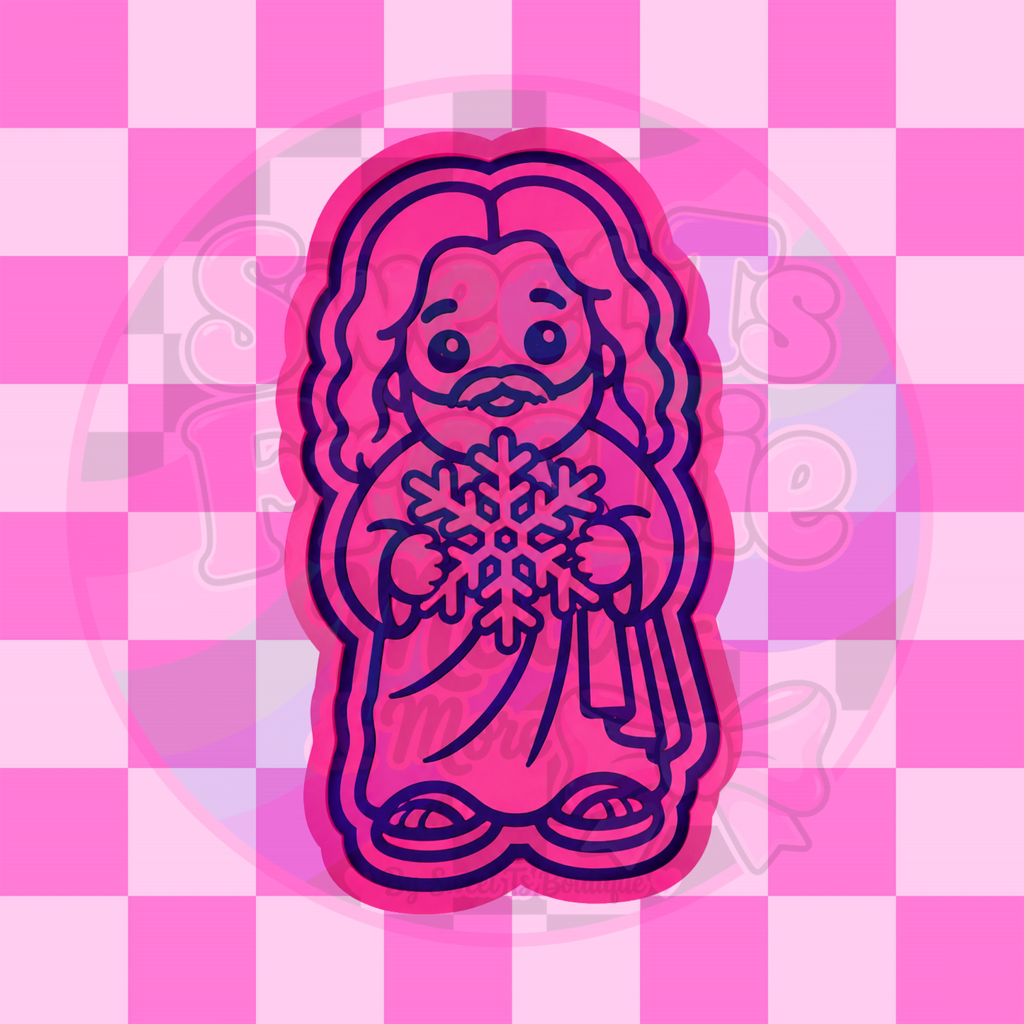 Jesus Holding a Snowflake Freshie Mold