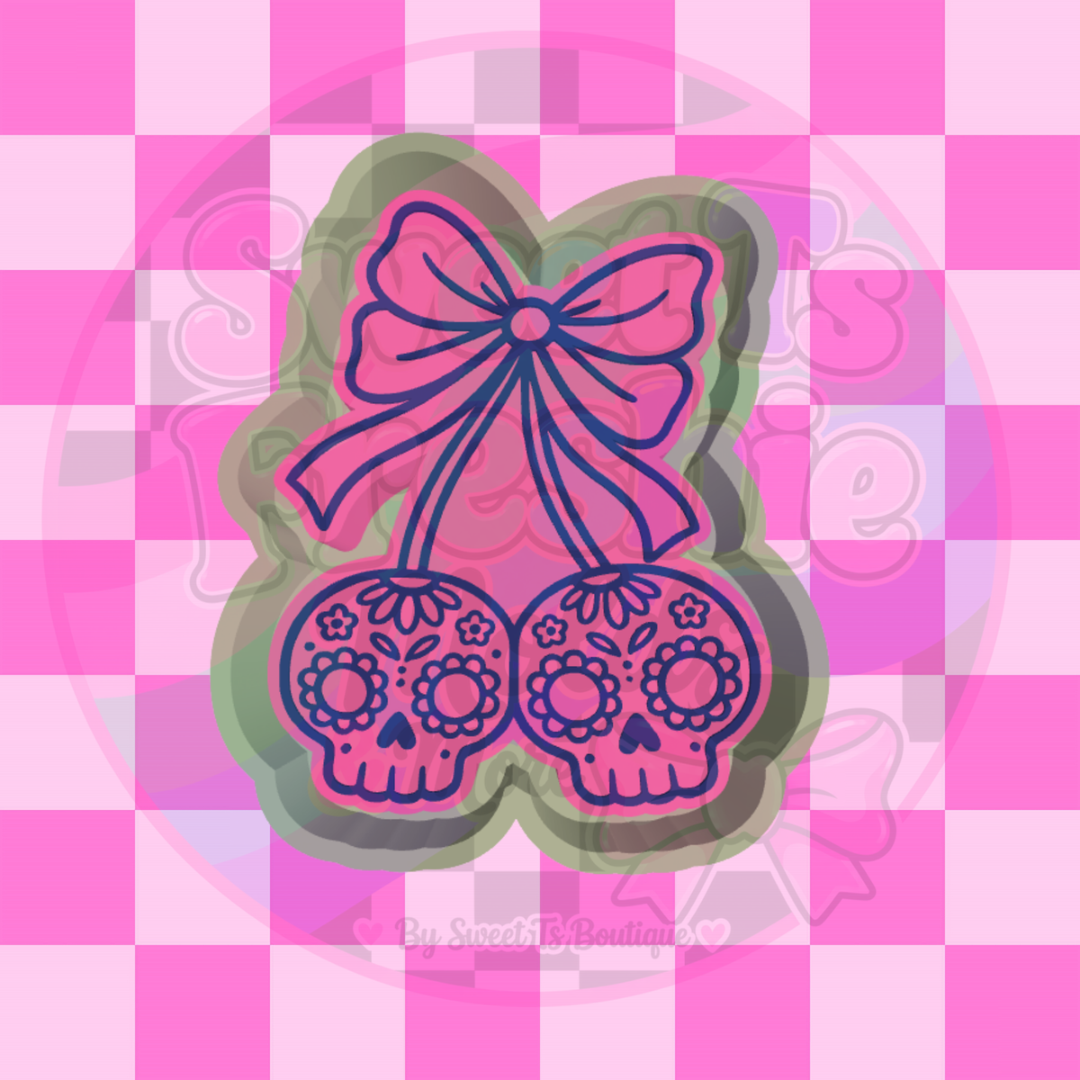Coquette Sugar Skull Cherries Freshie Mold