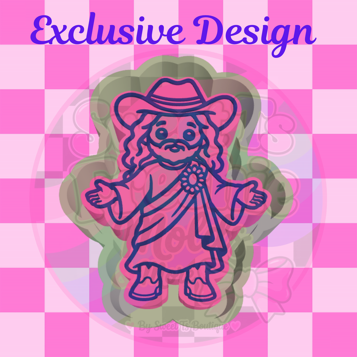 Western Jesus Freshie Mold (Exclusive)