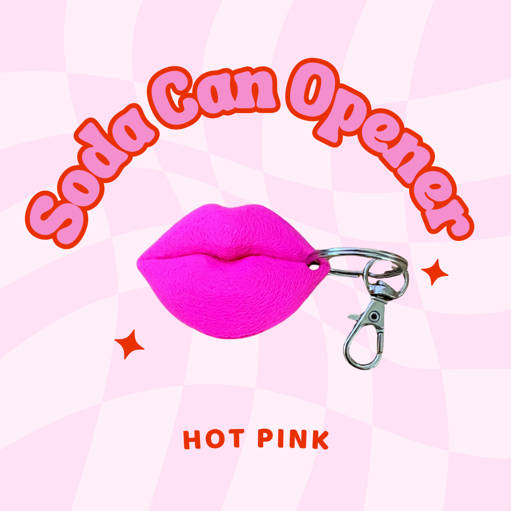 Nail Saver/ Soda Can Opener (Hot Pink Lips)